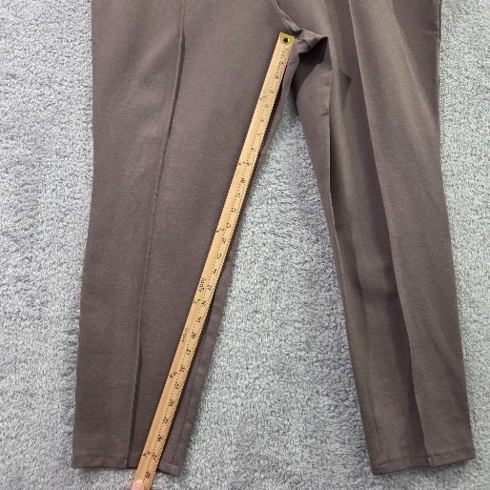 NWT Ava&Viv 3X Gray Ponte Knit Pants Plus Size 24W/26W High Rise Pull On Stretch - Picture 8 of 14